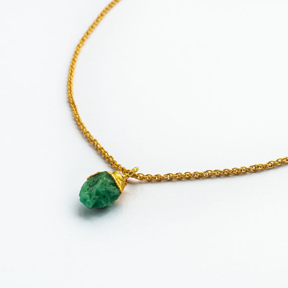 MUKILA Gold Chain with Morralla Emerald