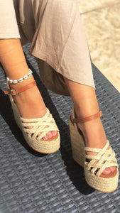 MUKILA Womens Platform Wedges Sandals Classic SANTA MARIA
