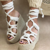 MUKILA Womens Platform Wedges Sandals Classic SANTA ROCIO